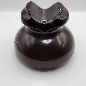Locke Large Brown Porcelain Insulator 5 1/2" Diameter